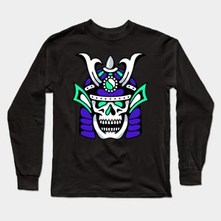 Skull samurai wrrior Long Sleeve T-Shirt